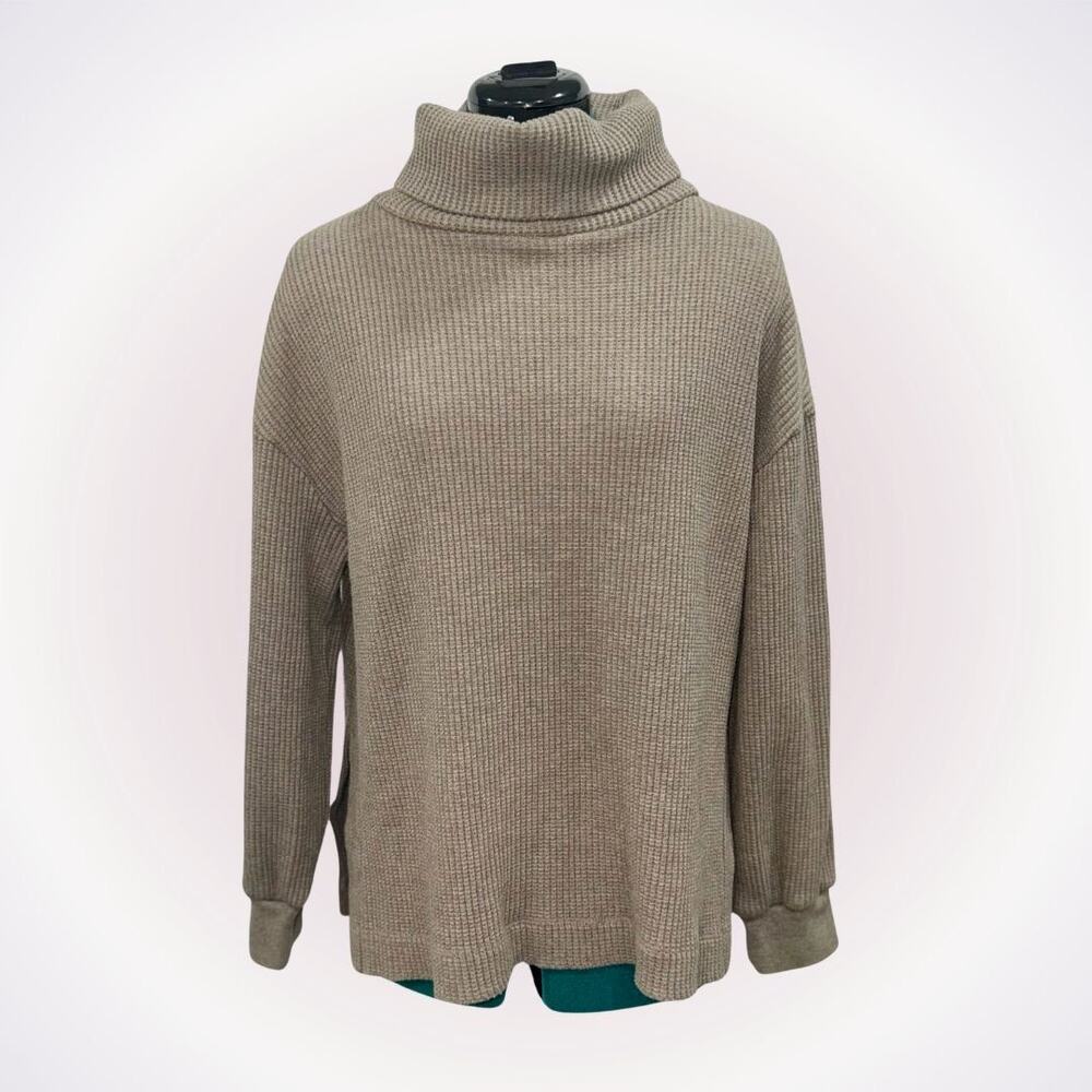 Gap Brown Waffle-Knit Turtleneck Sweater | Sz S